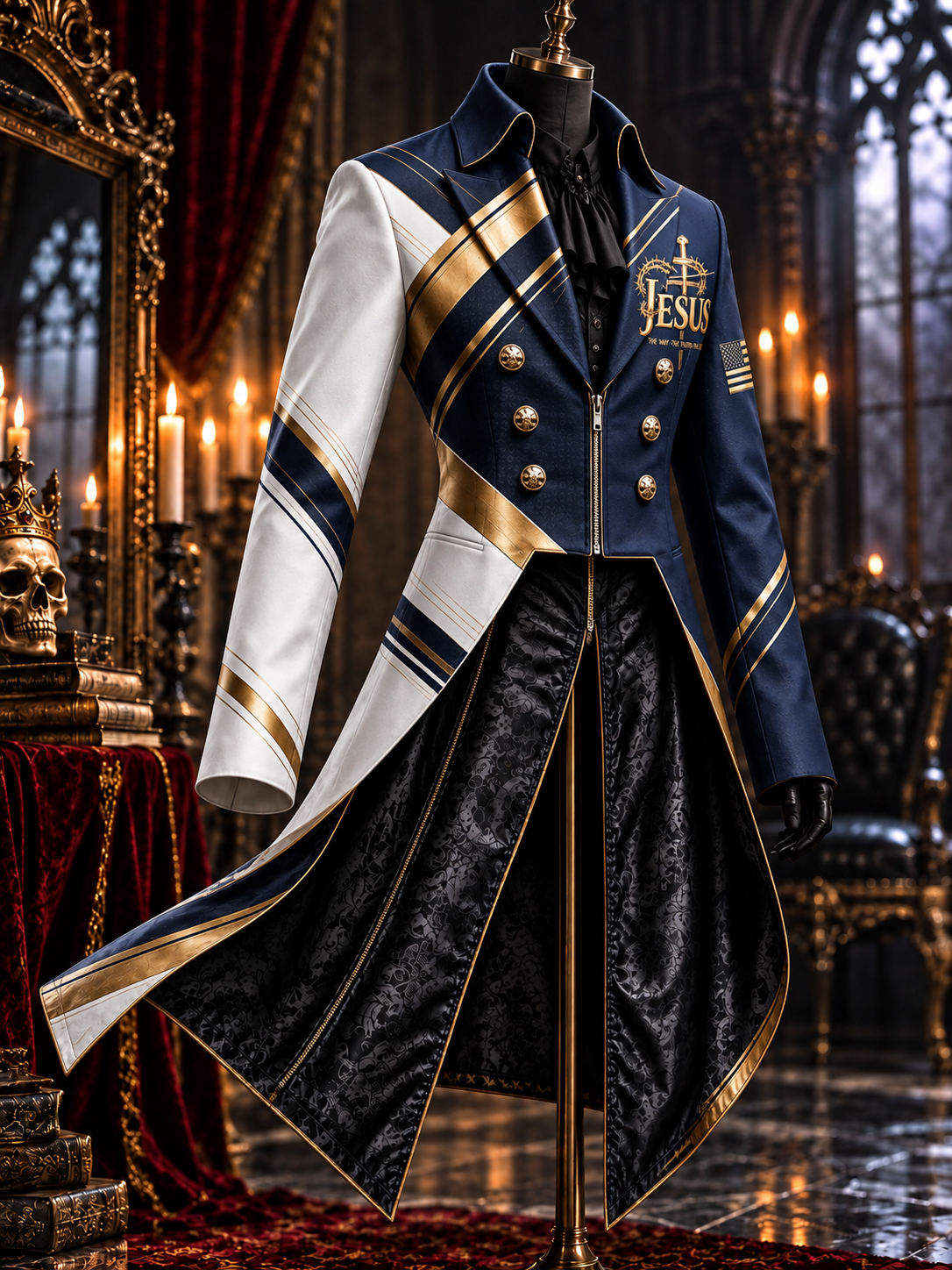 Men's Gothic Steampunk Tail Jacket